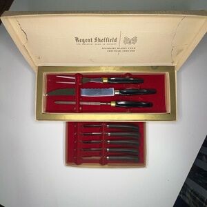 Regent Sheffield Cutlery Black Knife Set
